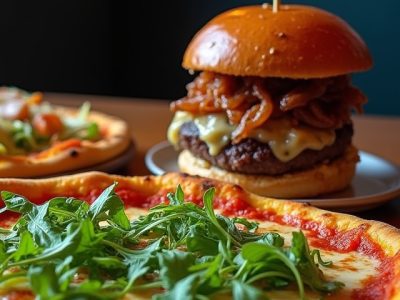 Pizza and Burger